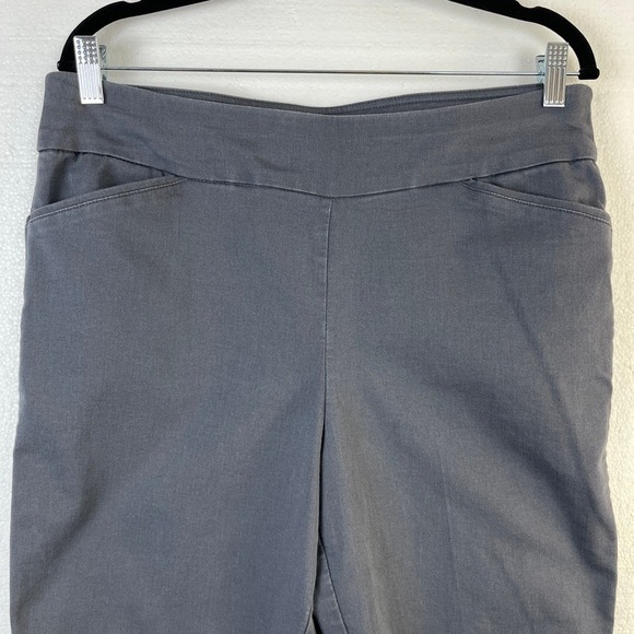 Croft & Barrow Womens Size 14 Gray Effortless Stretch Pants Straight Leg Pull on - Picture 4 of 11